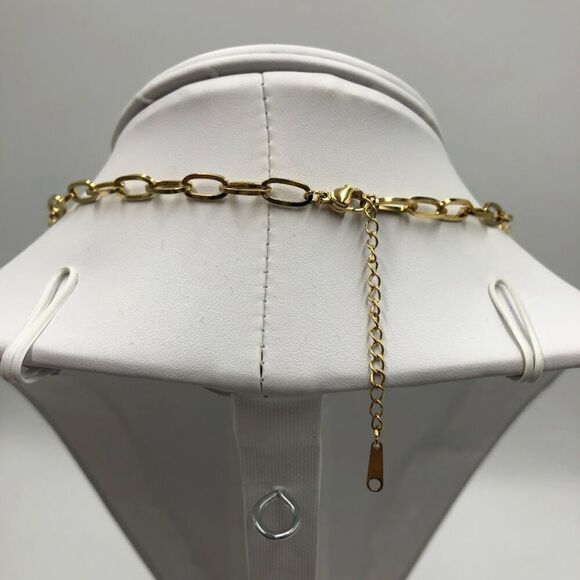 18K Gold Plated Women's Love Lock Necklace Hypoallergenic Waterproof Durable - Picture 7 of 12